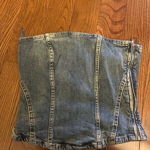 Zara Denim Tube Top